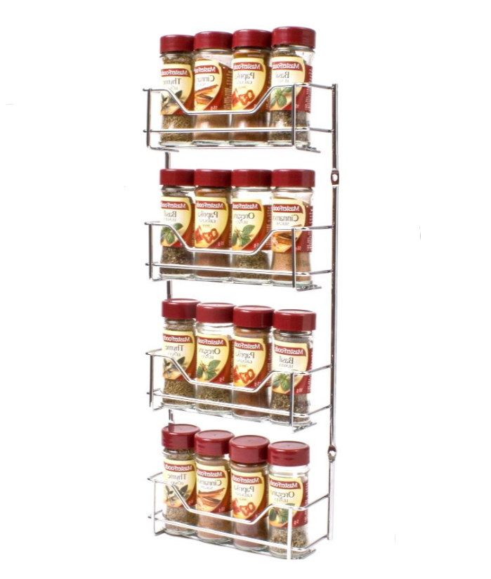 4 Tier Chrome Spice Rack