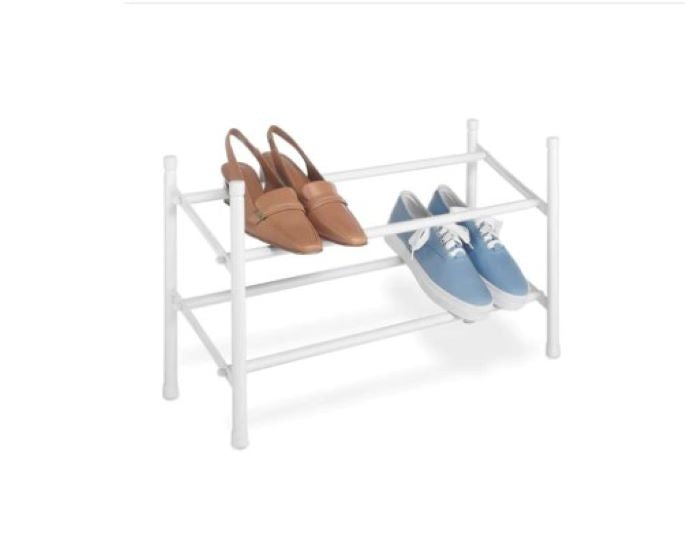 Whitmor Shoe Rack 2 Tier Expanding White NOW $19.99