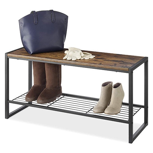 Modern Industrial Entryway Bench