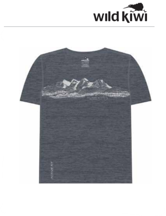 Men's T Shirt - Forever Adventure - Light Grey Active Fit Fabric
