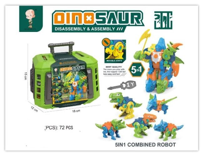 DIY Dinosaur 5n1 72PcsH