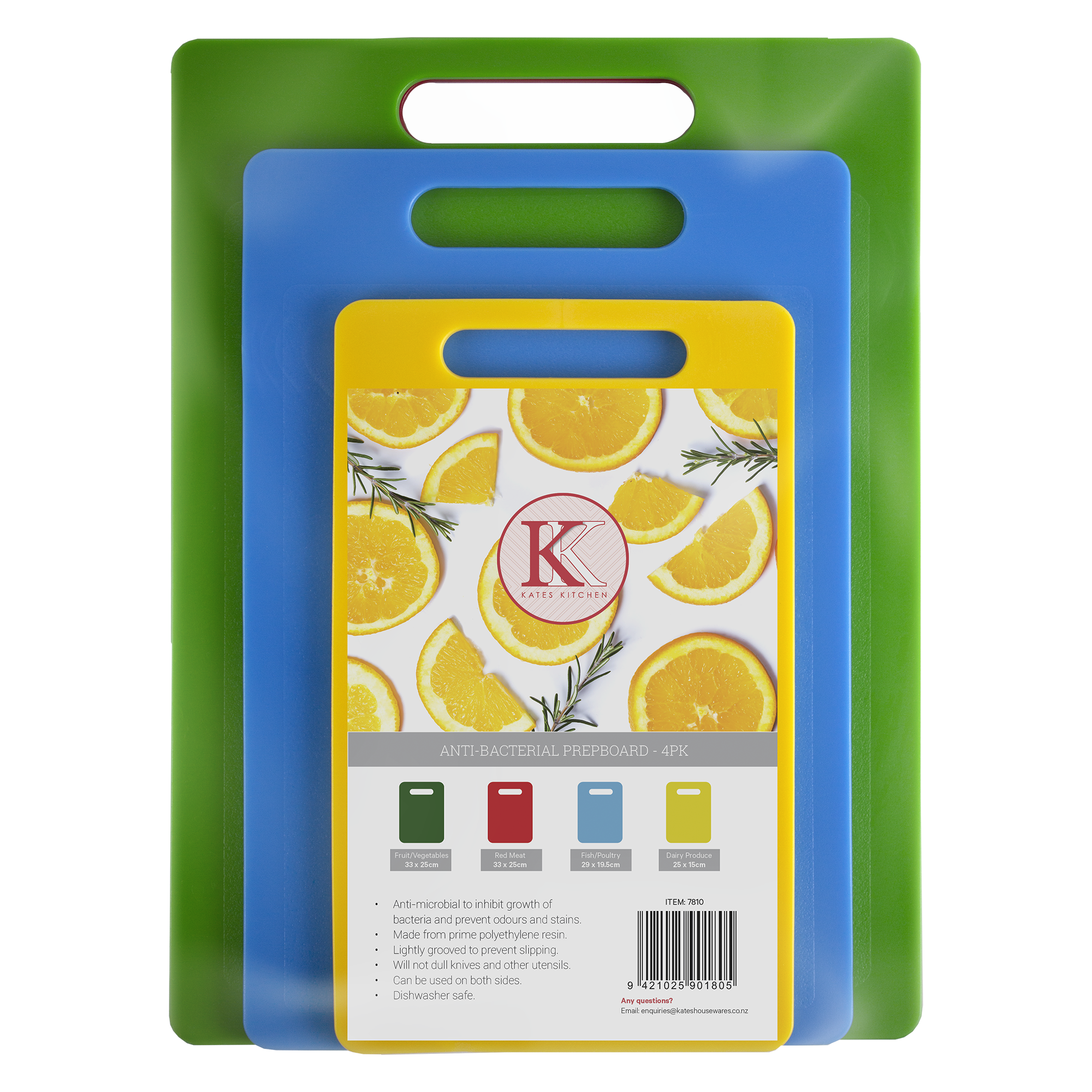Kates Cutting Boards Coloured Set 4