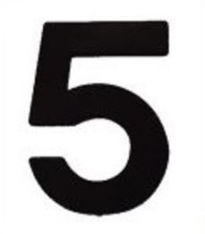 Street Number 5 Black - No Base