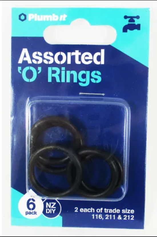 O Rings 6pk Trade Size 116