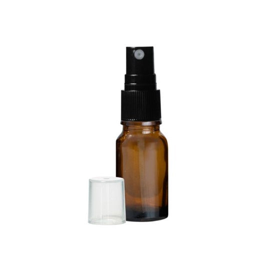 Amber Glass 10ml Fine Mist Bottle W/Lid