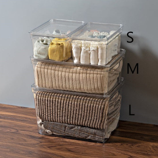 Modular multiple storage box with lid - S