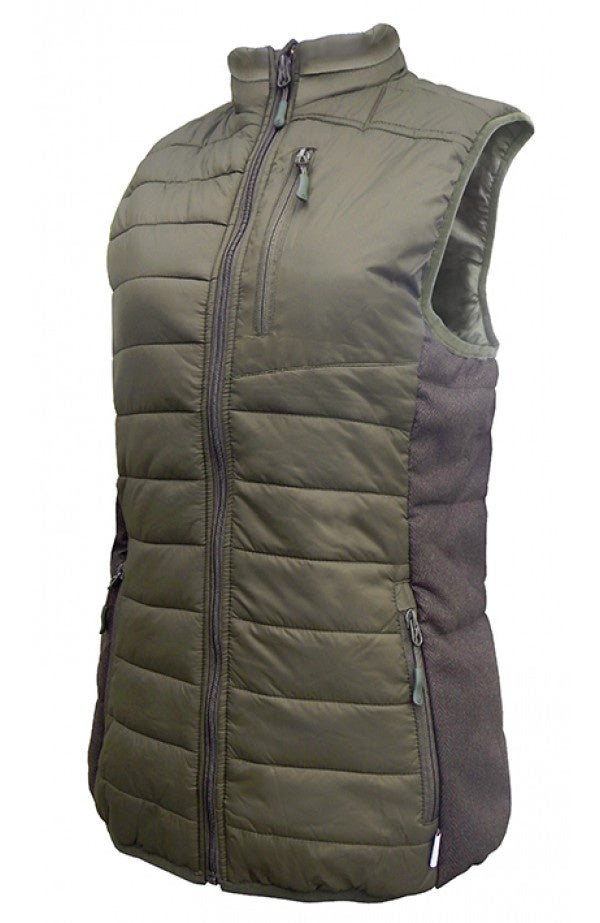 Women's Mossburn Green Insulated Vest Large