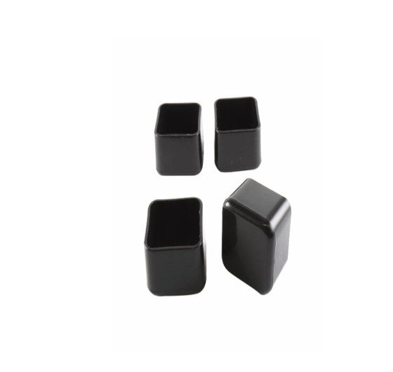 Chair Tips - Square Tips 22mm Black Pkt4