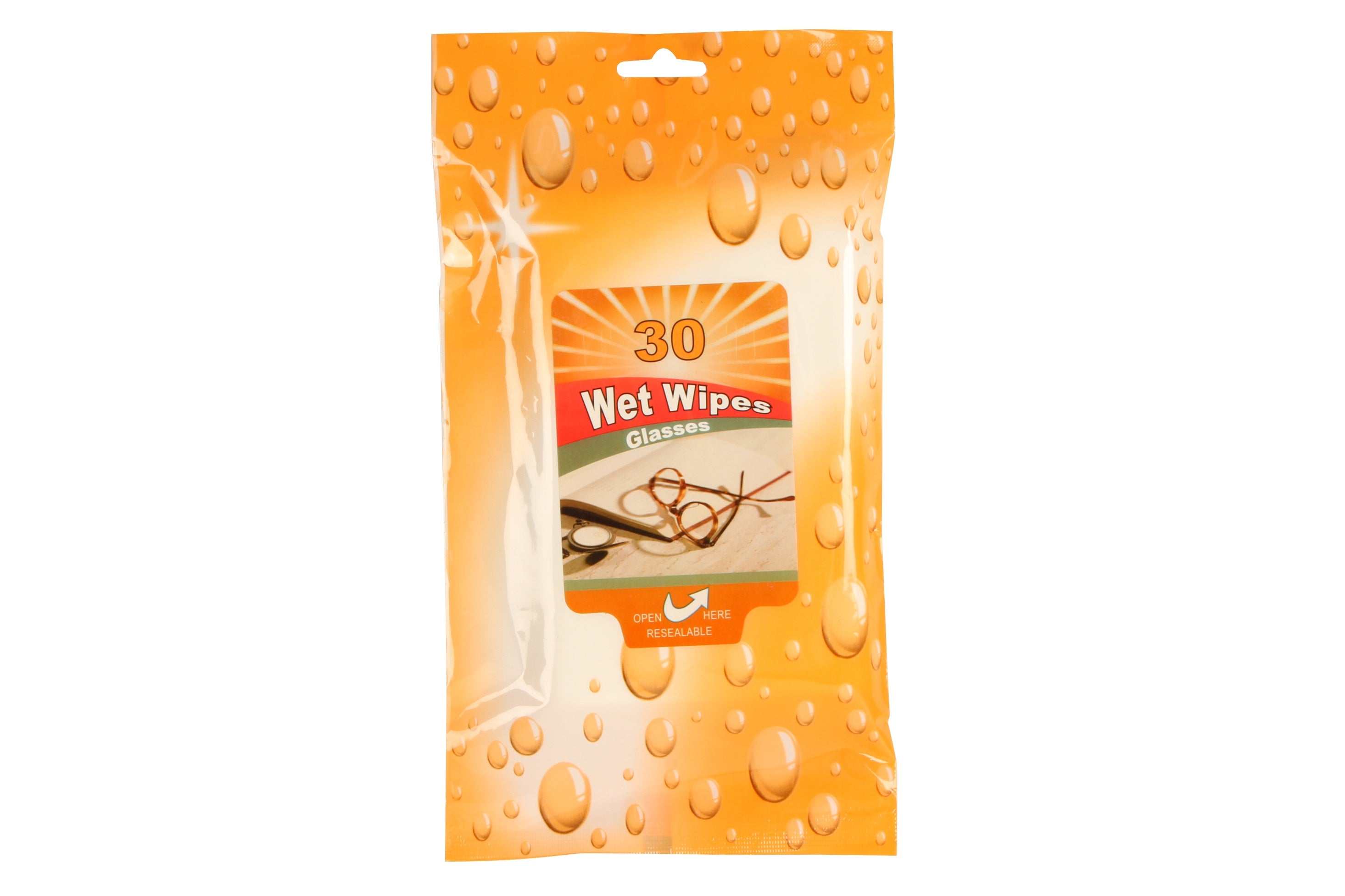 30pcs Glasses Wet Wipes