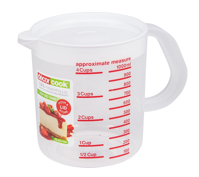Décor® Cook™ Measuring Jug with Lid – 1L (Clear)