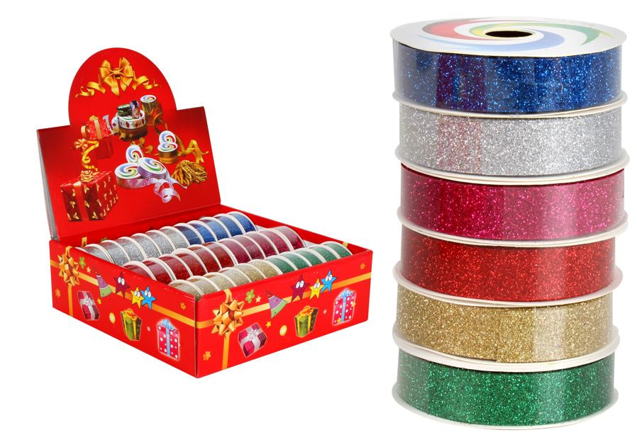 2.7m Glisten Ribbon 6 Asstd