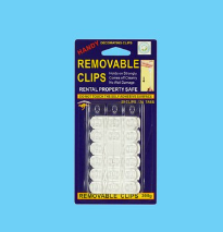 Removable Clear Small Clip - Card of 20 Clips / 24 Tabs