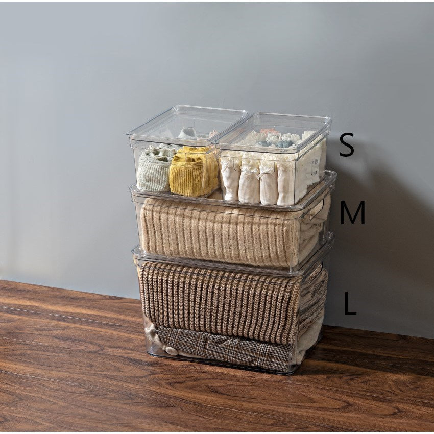 Modular multiple storage box with lid - L