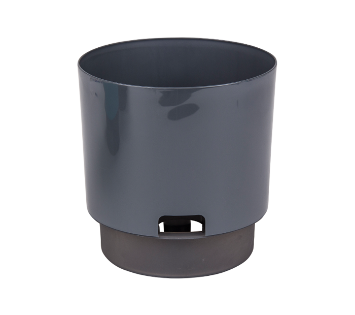 Décor Watermatic™ Round Self-Watering Plant Pot - Pewter, 170mm