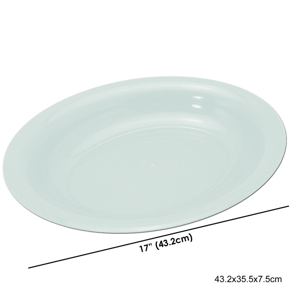 Platter Oval White 35.5 W x 43.2 L x 7.5 H cm