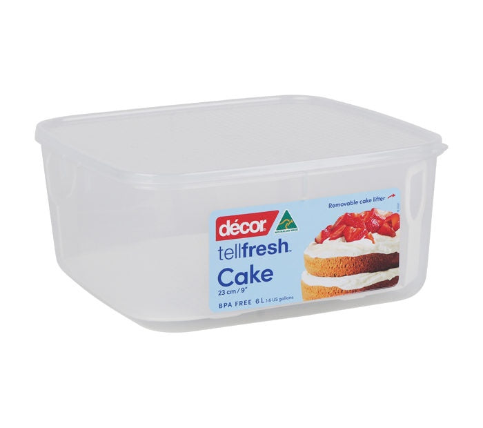 Décor Tellfresh™ Cake Container with Lifter – 6L (Clear)